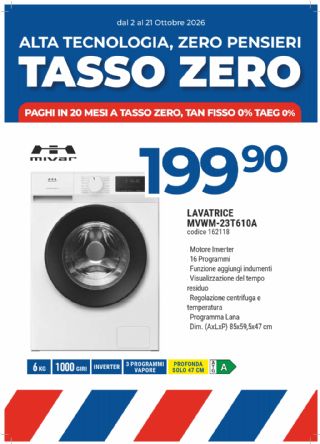 LAVATRICE MIVAR MVWM-23T610A